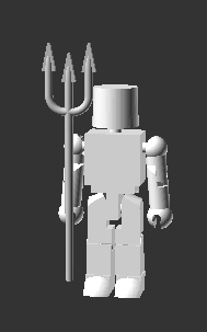 OpenSCAD Trident for Minimates