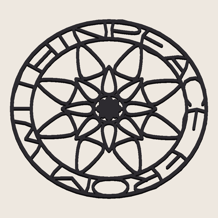 Lotus Wall Art | Peace From Within | Geometric Flower Line Art | No Supports