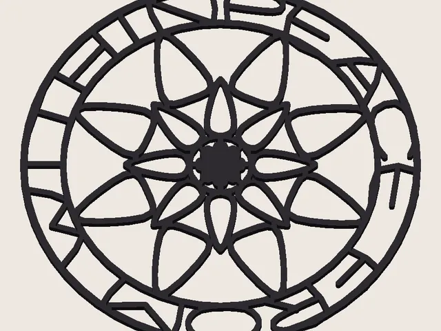 Lotus Wall Art | Peace From Within | Geometric Flower Line Art | No Supports