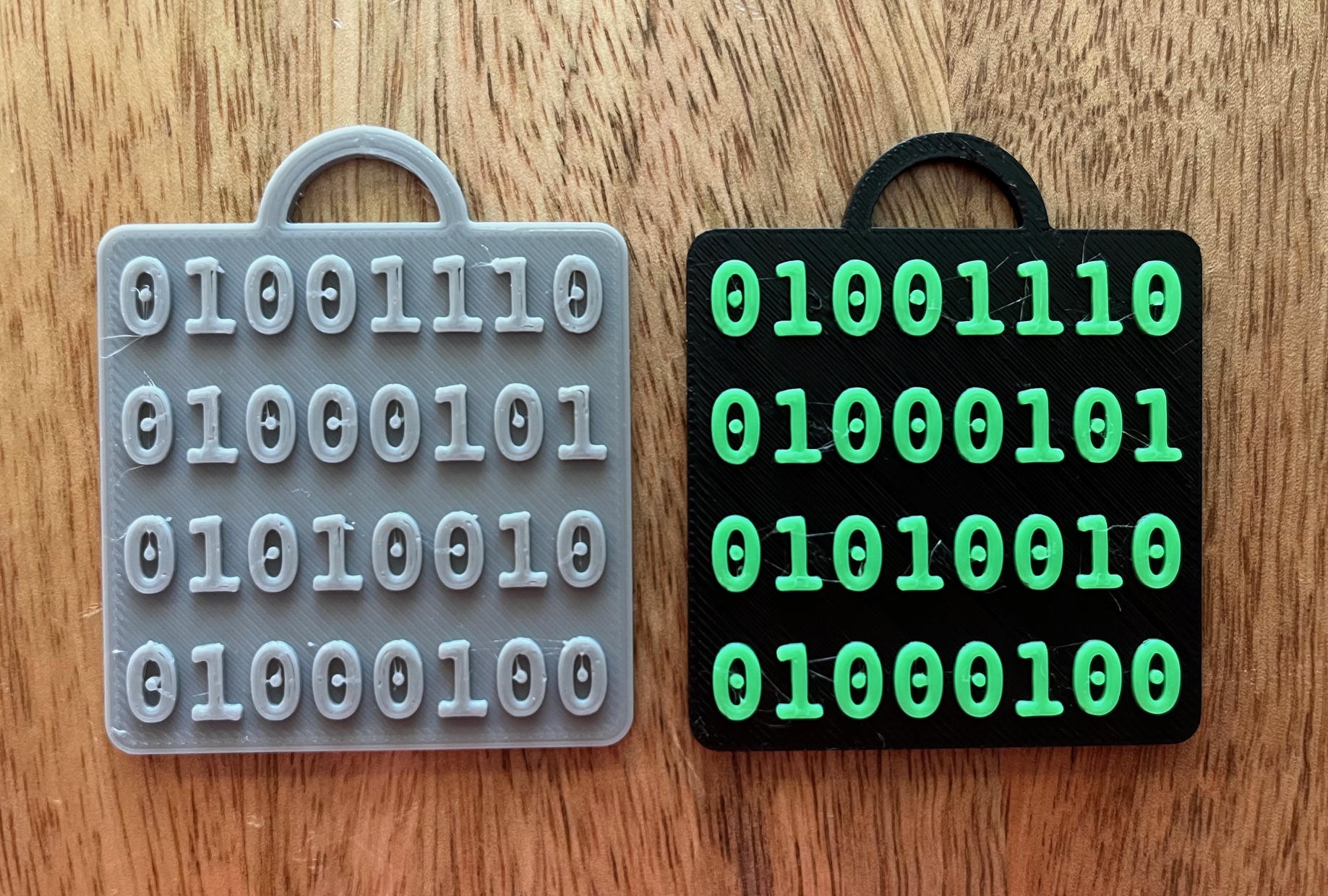 Binary "NERD" Keychain