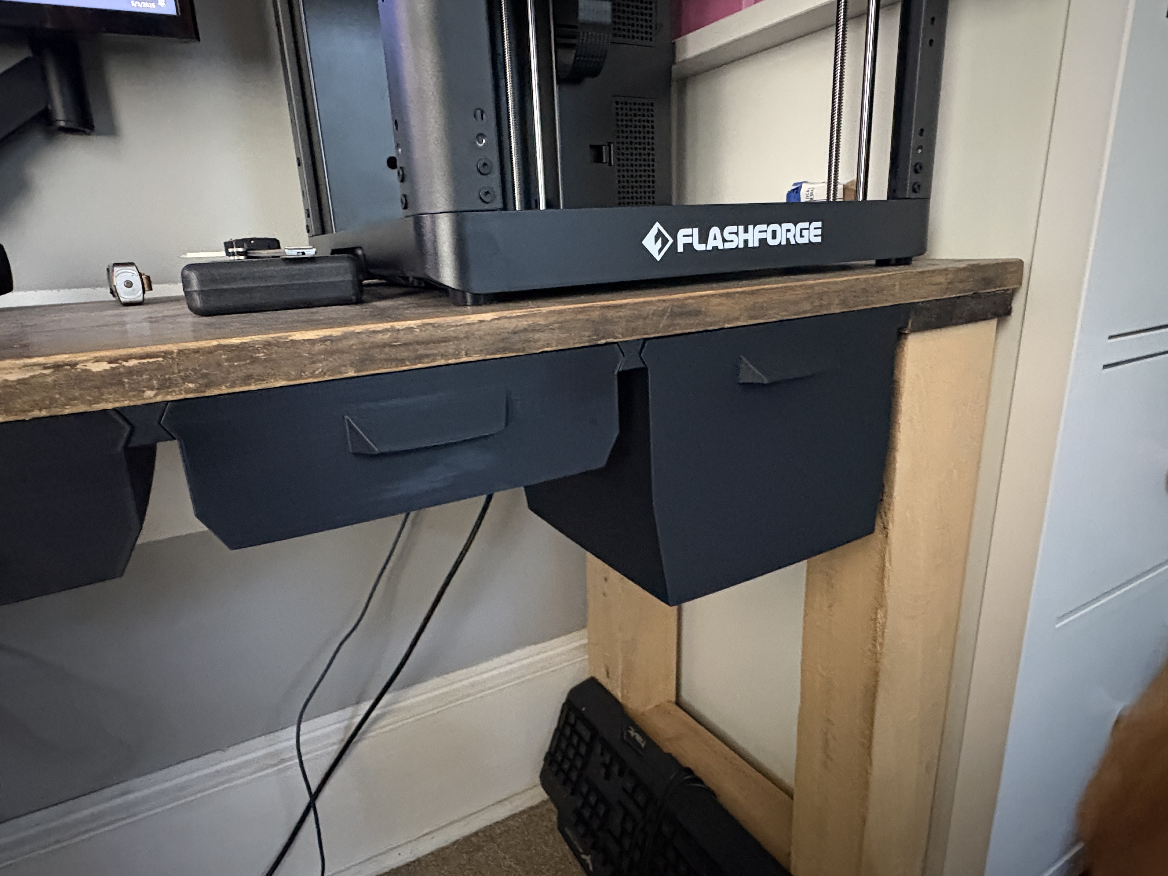 Under Desk Drawer Trash Can