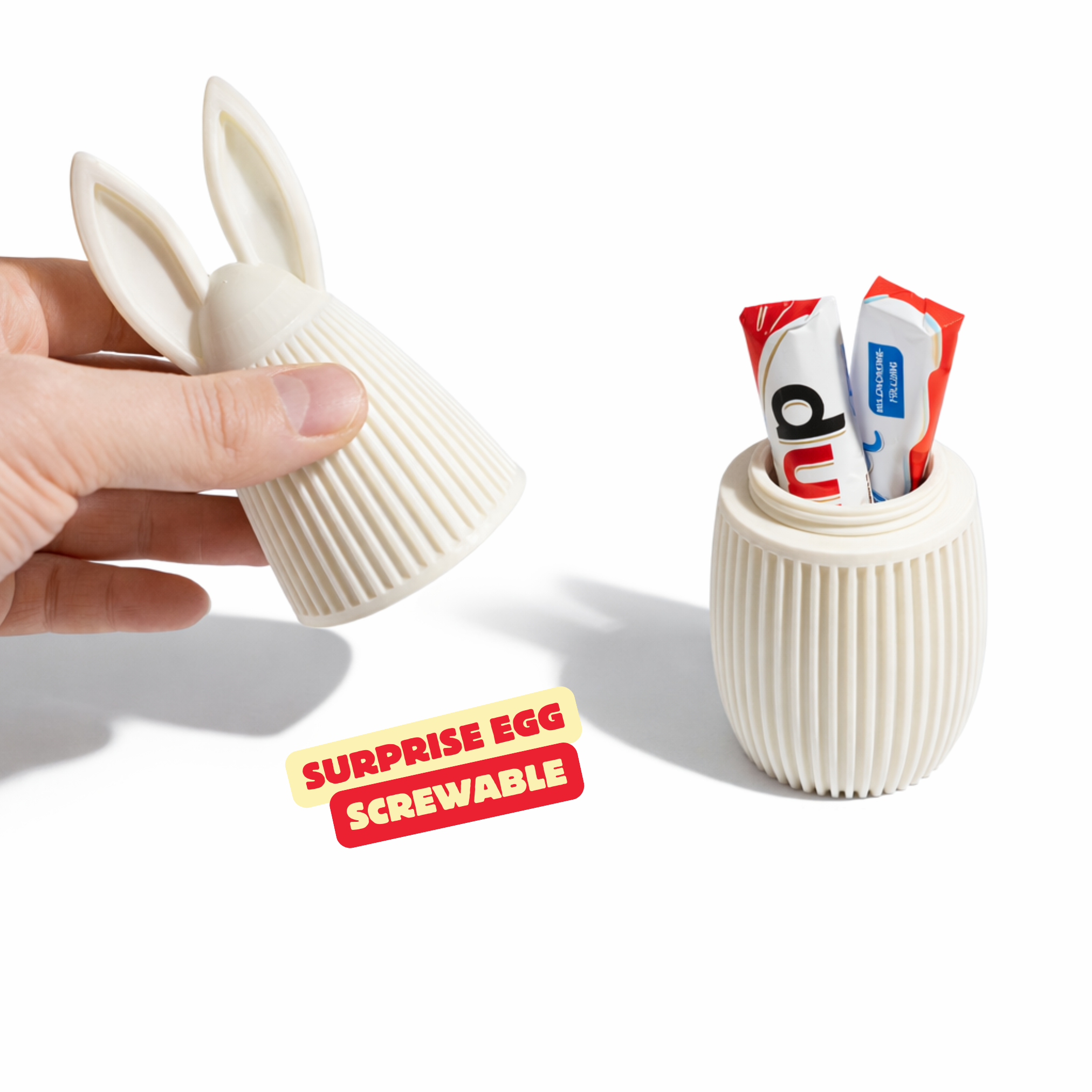 JAPANDI SURPRISE BUNNY - WITH SCREW MECHANISM / SURPRISE EGG / CUTE EASTER GIFT / EASTER DECOR