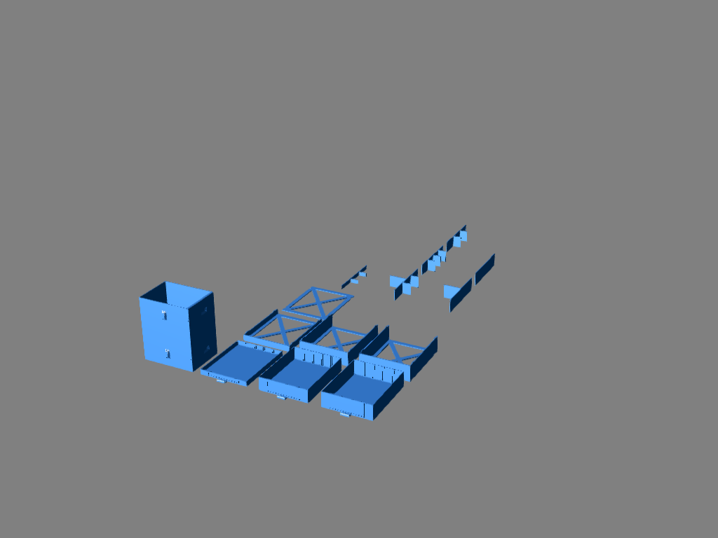 Miniatura 5 do modelo 3D Parametric Modular Bench Organizer V2