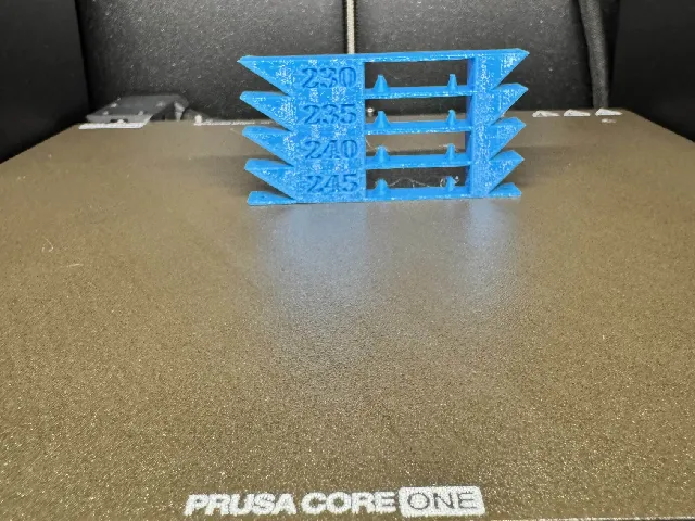 Smaller range PETG Temperature Tower
