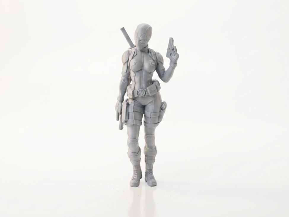 Lady Pool Figurine Female Action Hero 3D Printable