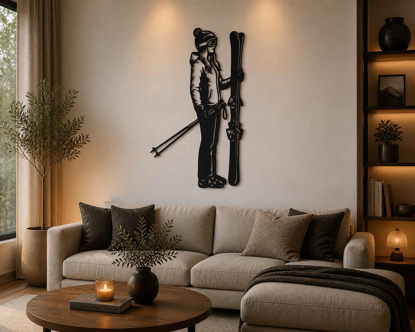 Ski Woman 2D Wall Art