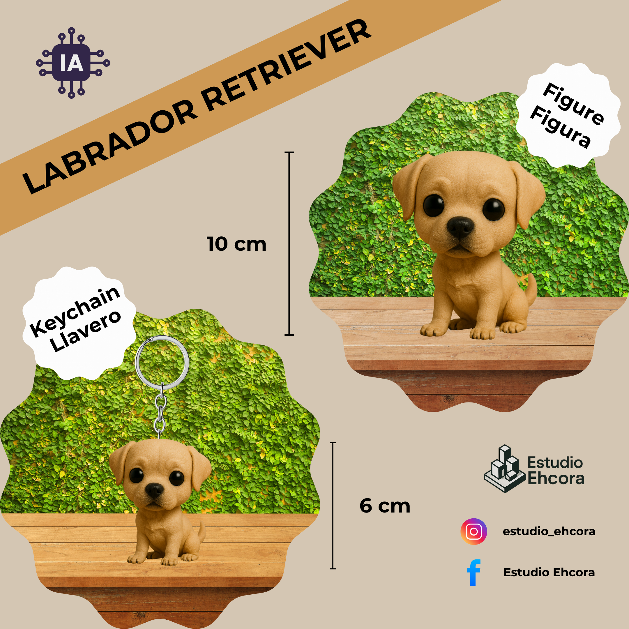 Labrador Funko Figura 10cm + Llavero 6cm