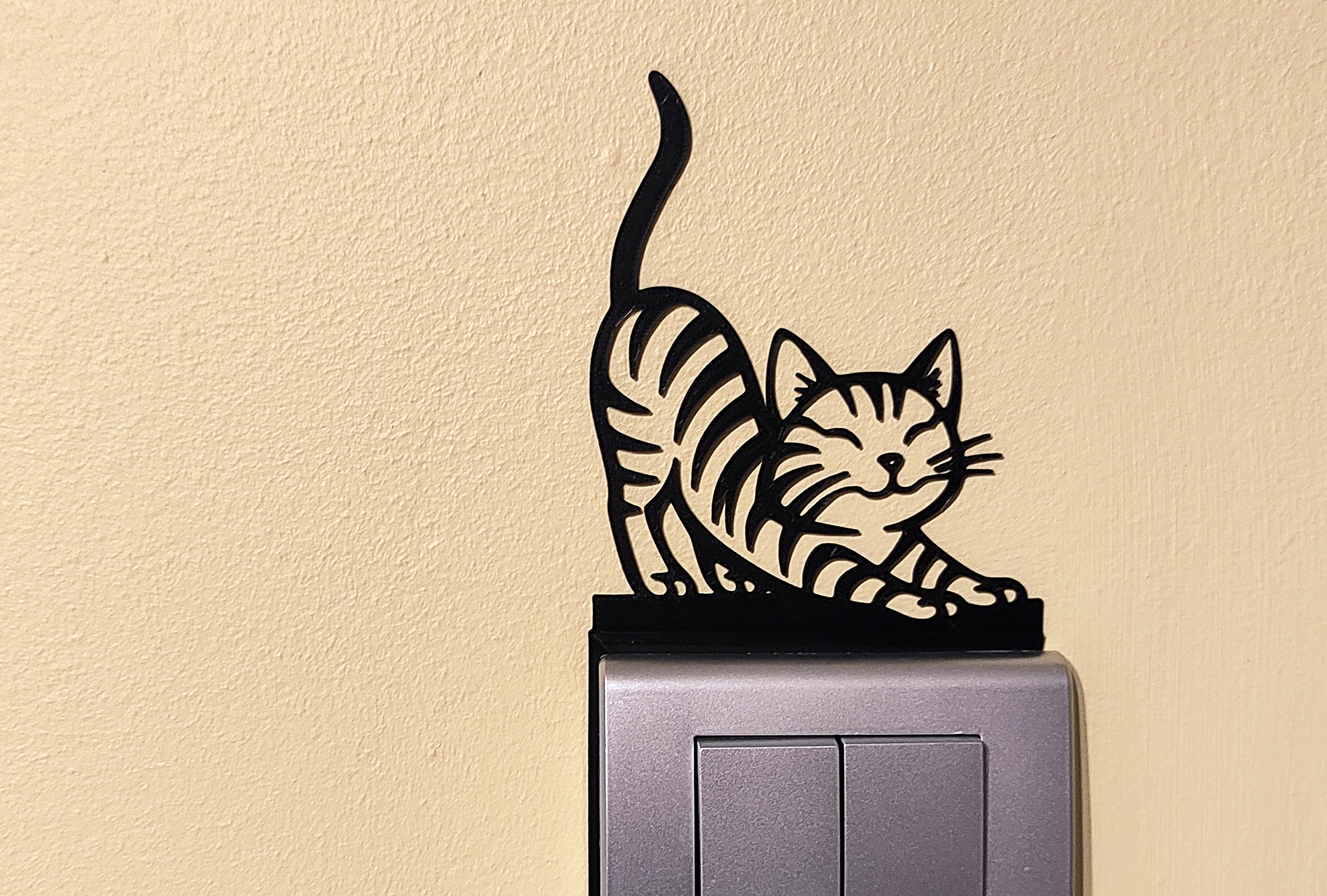 Cat Light Switch / Outlet Decoration – 3D Printable Model 3