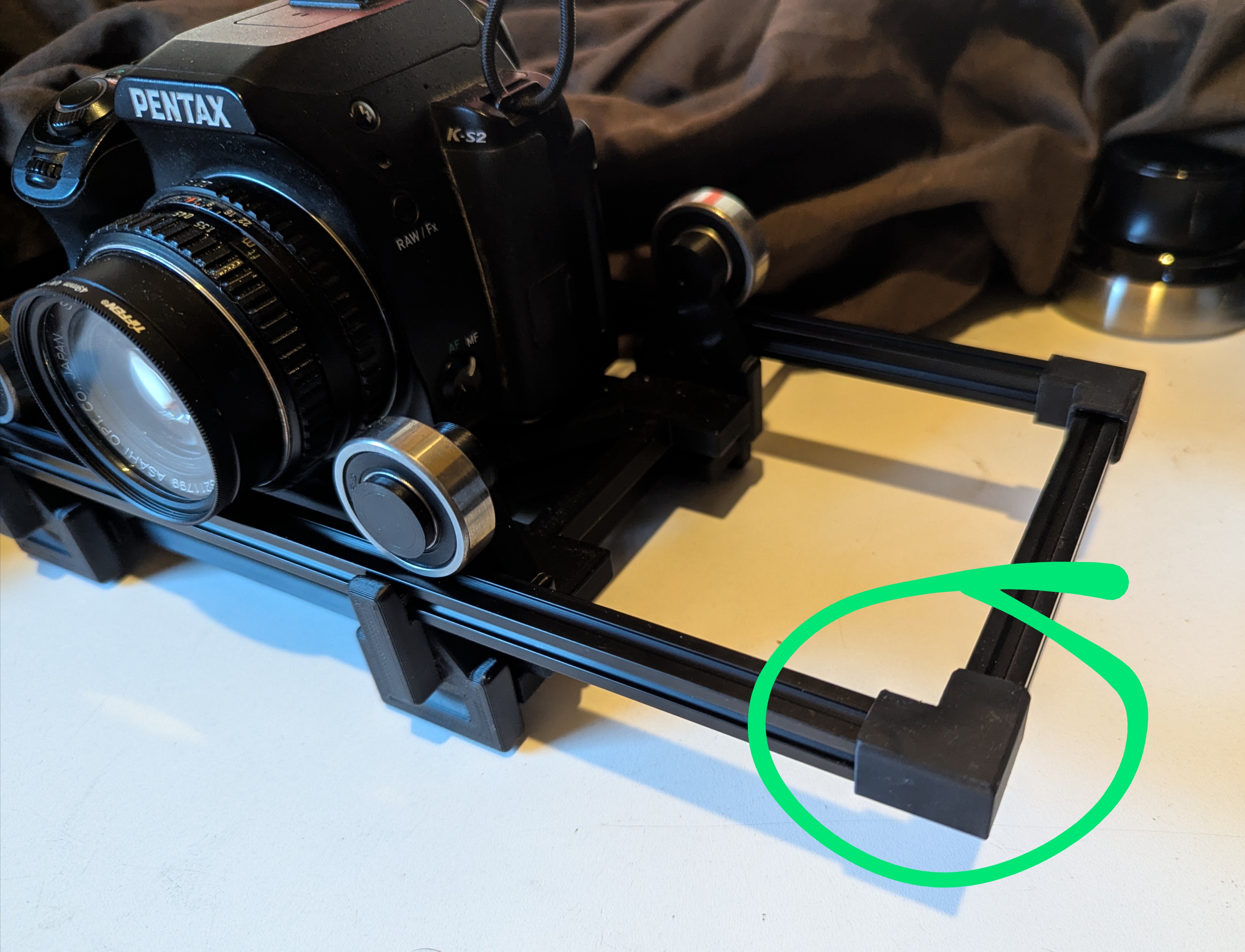 Right angle corners for the 3D photo dolly jig