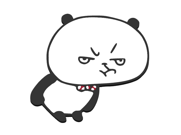 Gokigen Panda "Angry" Magnet