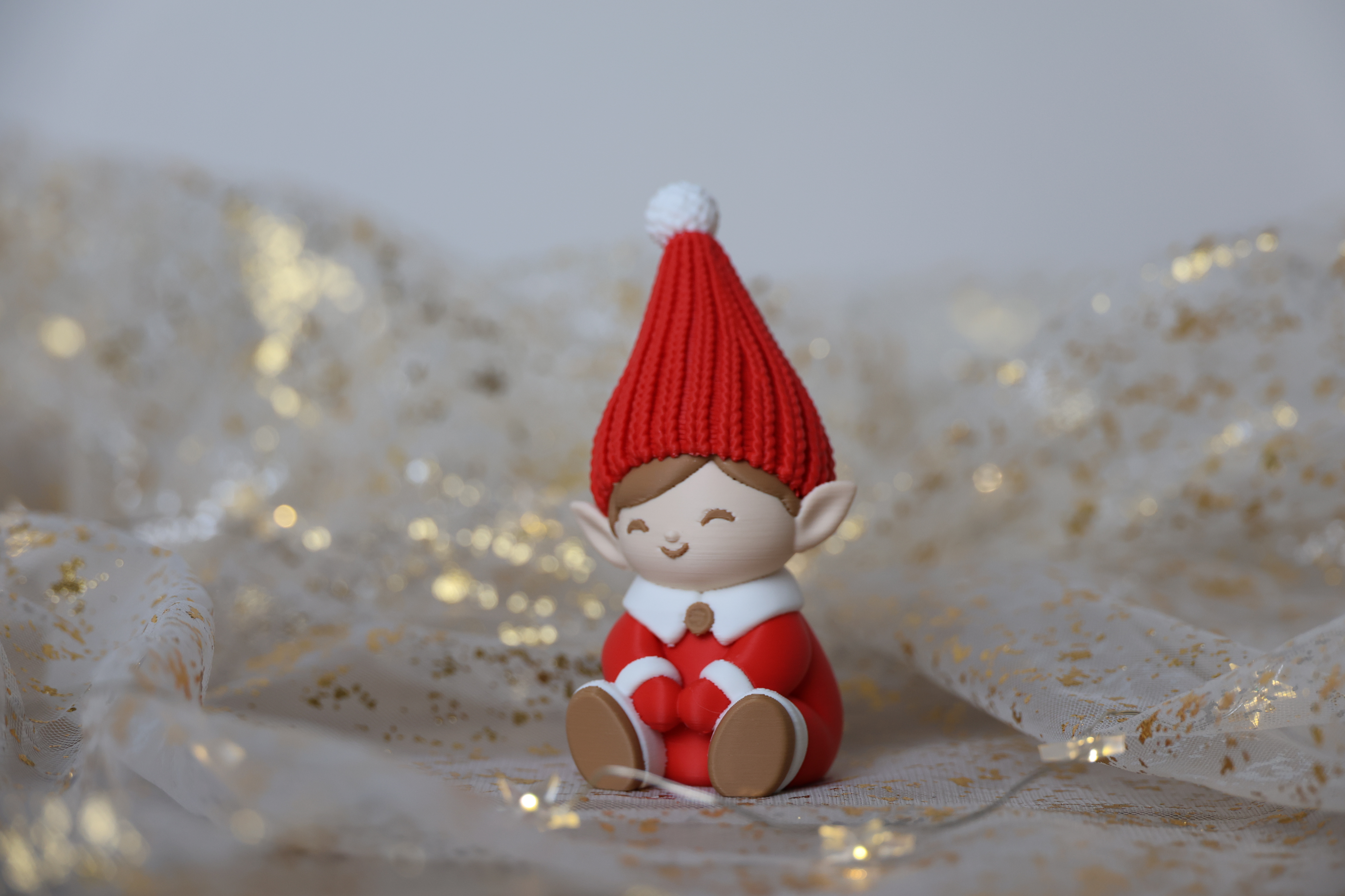 Christmas Elf with Knitted Hat and Pom-Pom — thumbnail 7