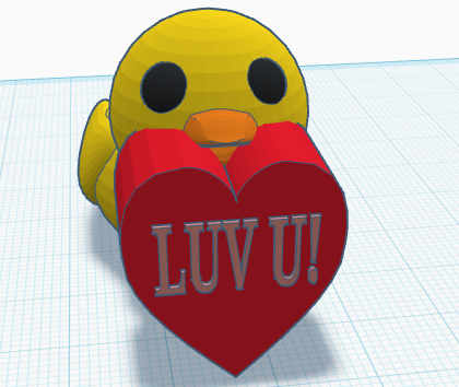 A cute heart duck(original)
