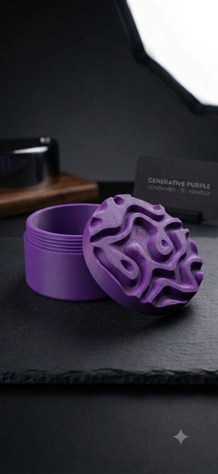 Parametric Container with Organic / Generative Lid Prototype