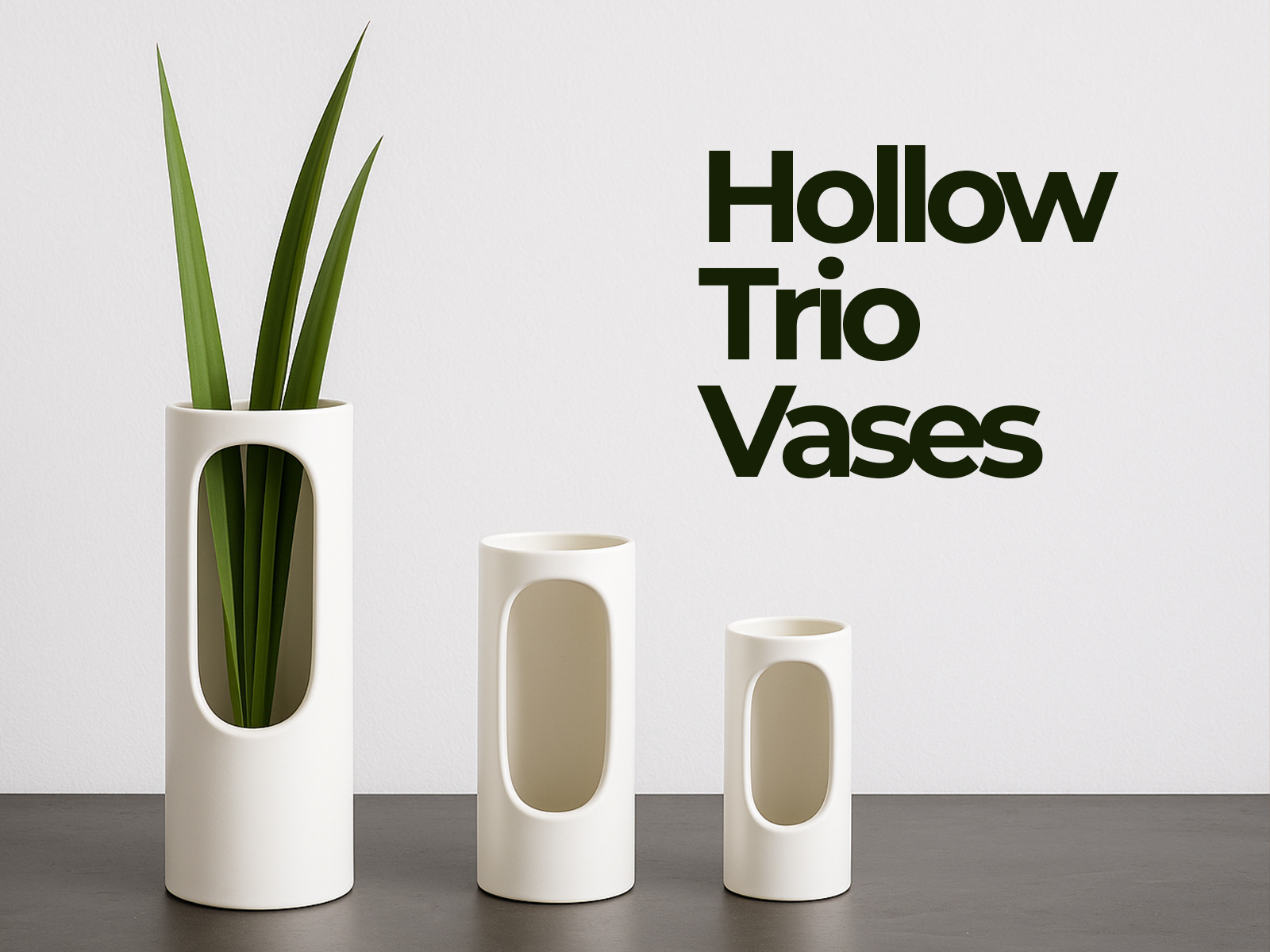 Hollow Trio Vases