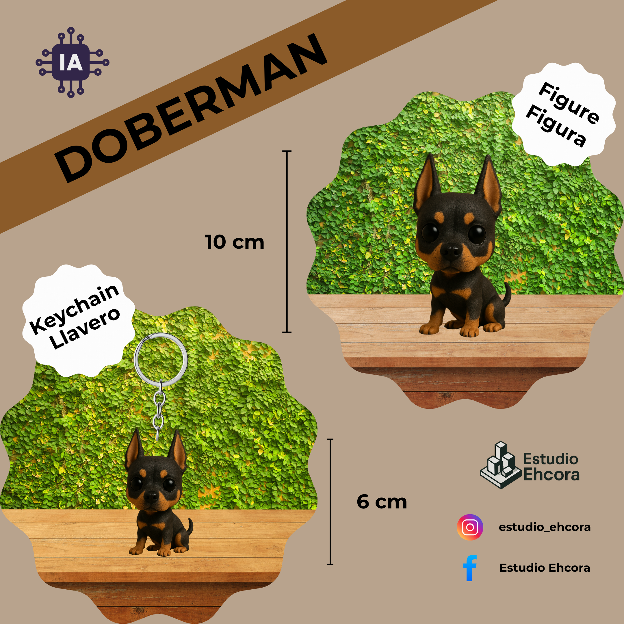 Doberman Funko (Figura + llavero)