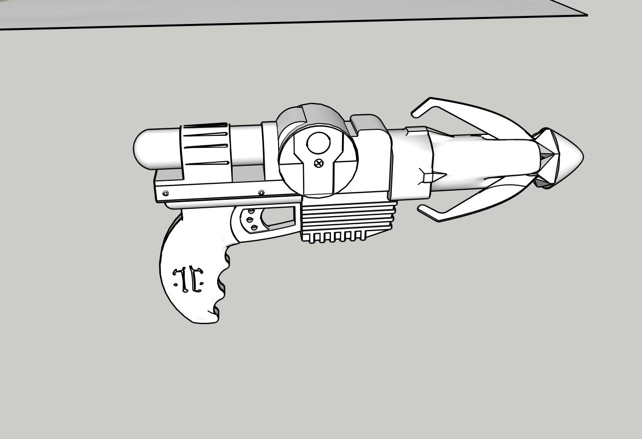 Rorschach (Watchmen) Grappling Gun 3D Printable