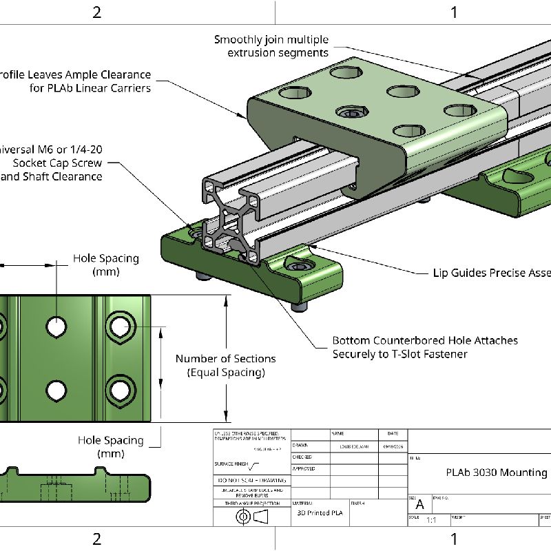 PLAb 3030 Extrusion Foot by Louis Edelman | Download free STL model ...