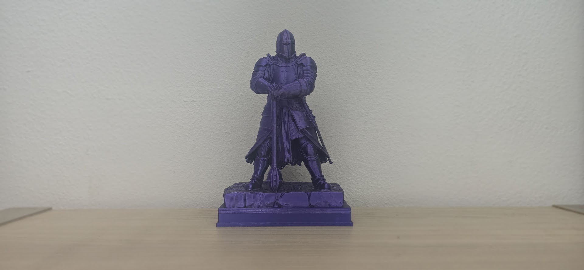 Purple Knight in Full Plate Armor with Mace