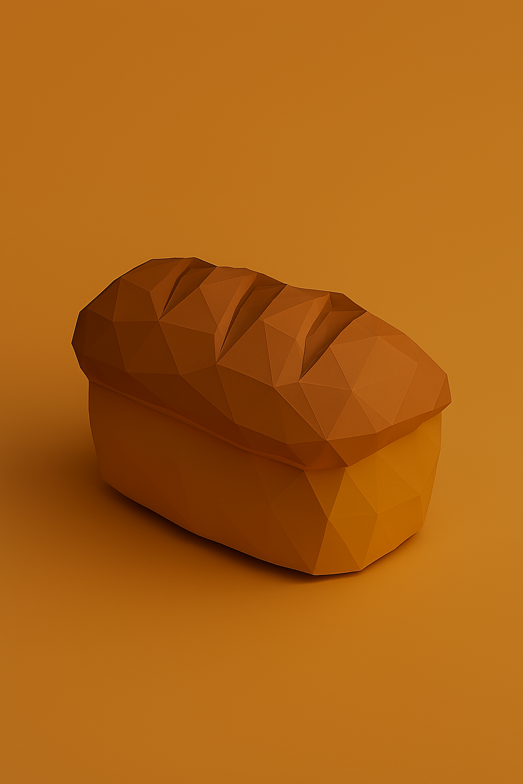 Low Poly Thanksgiving Bread Loaf 3D Model