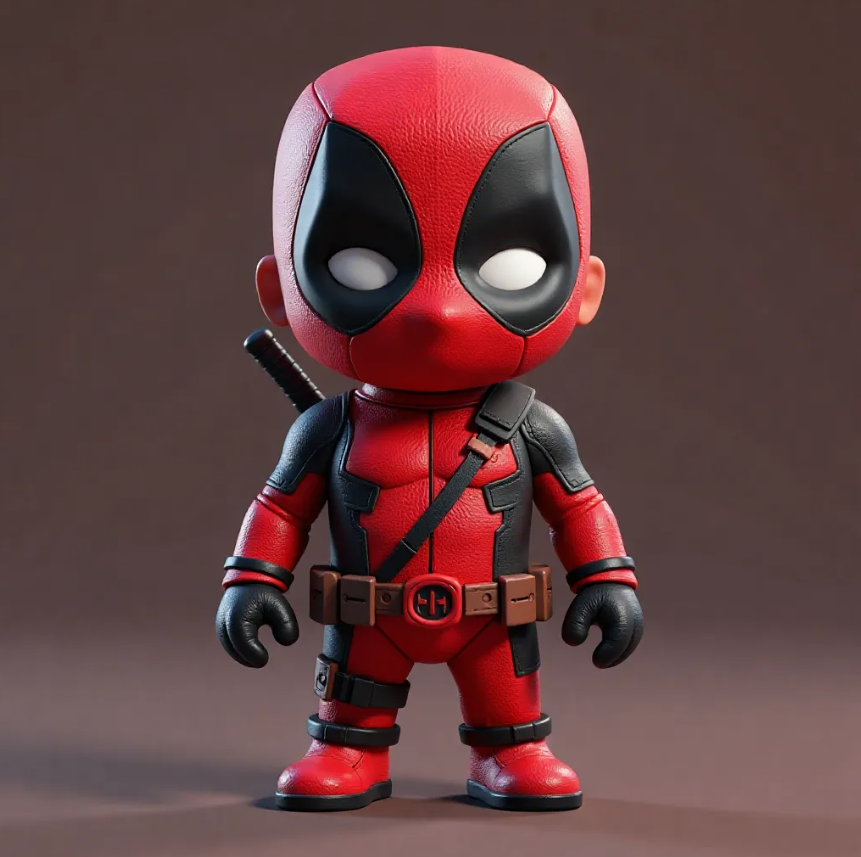 Cute Deadpool mini statue