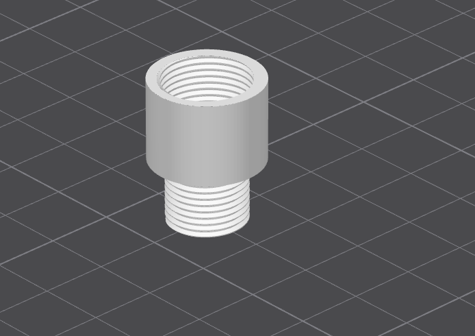 12.1mm (M) cw to 14.1mm (F) ccw adapter