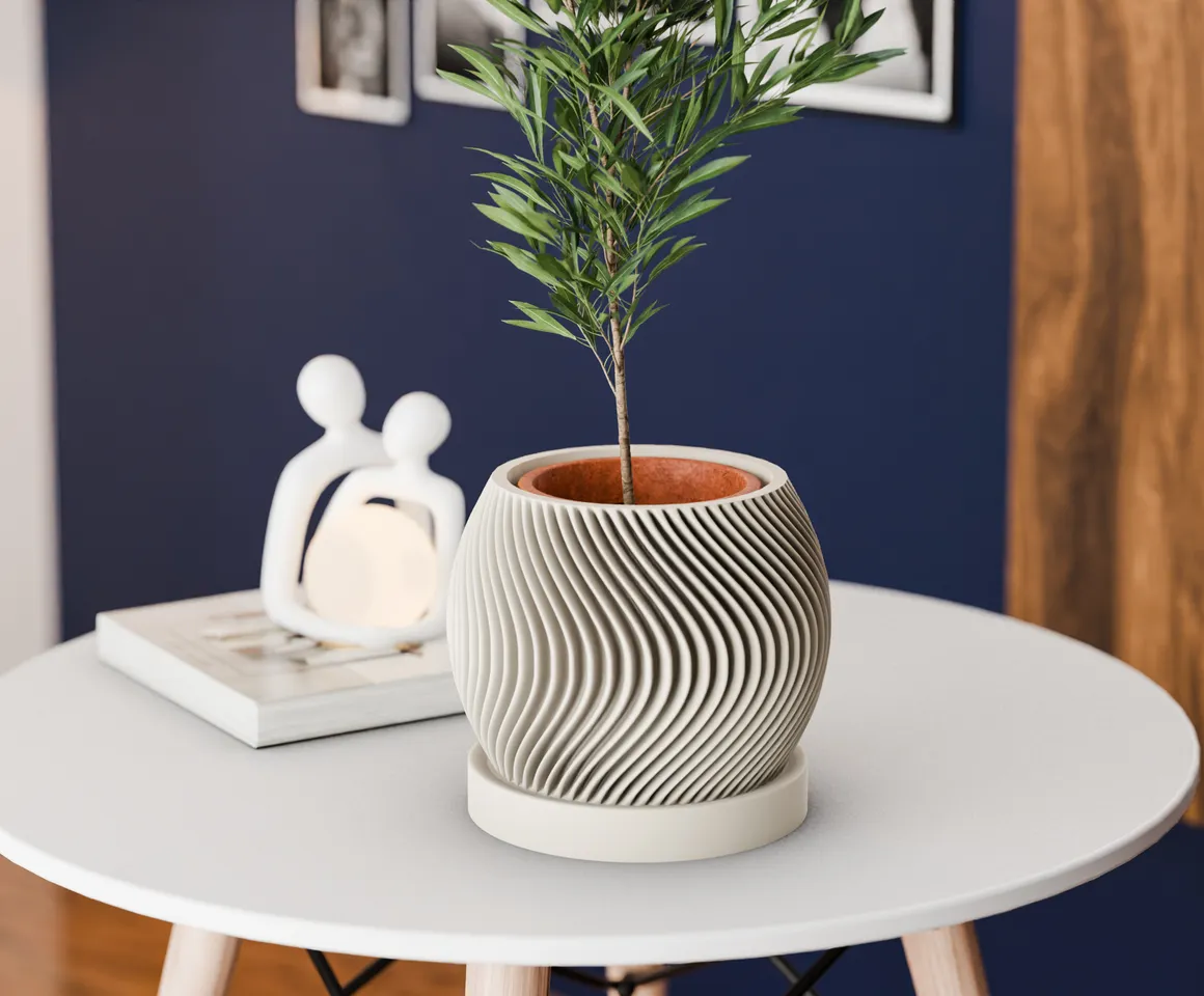 plant in pot Arles Leaf Plant Pot - White - Quality Plant Pots | Hortology
