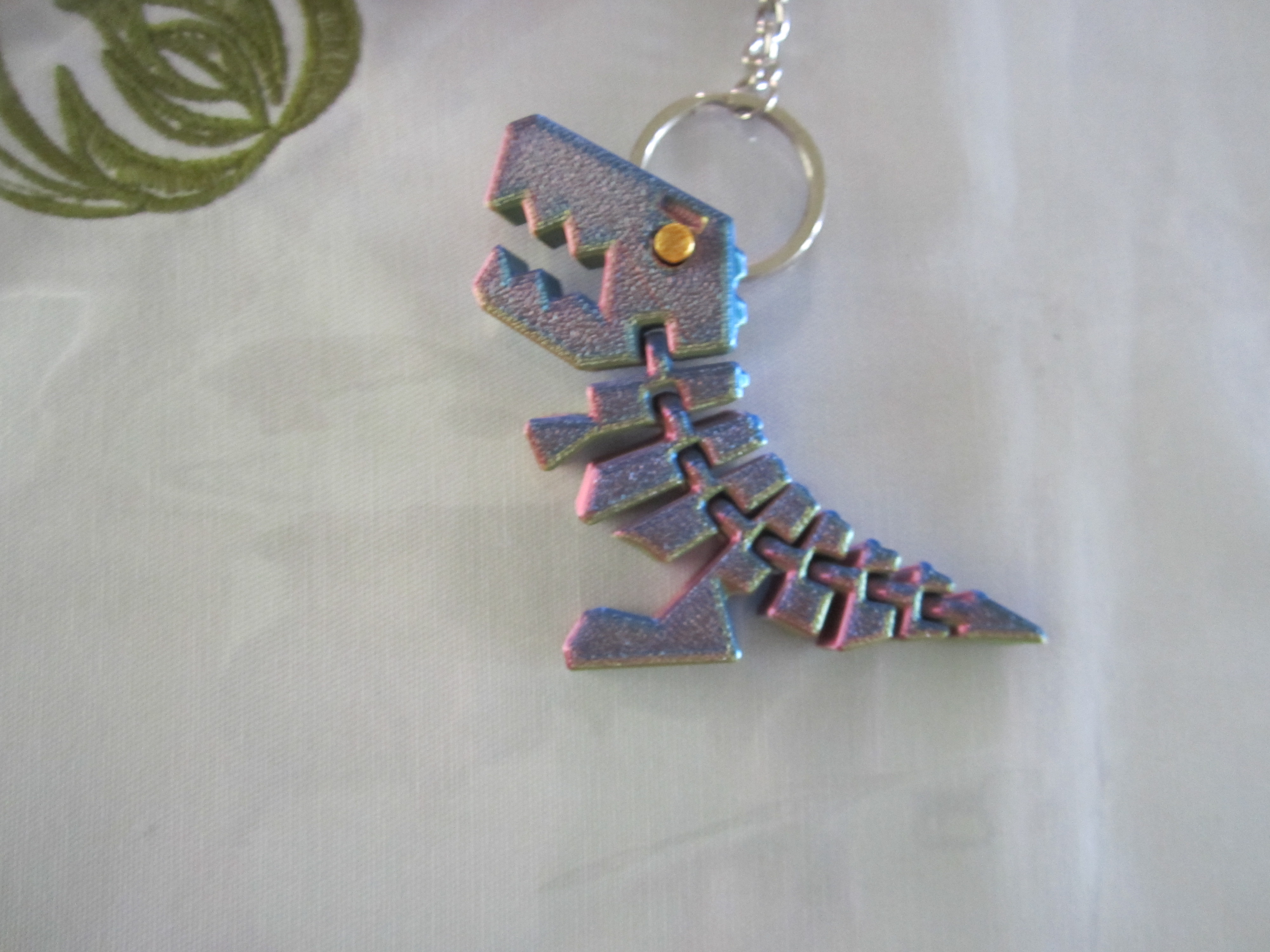Miniatura 2 do modelo 3D Flexy Rex Keychain Attachment