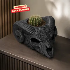 ABSTRACT BOCK PLANTER / MODERN DECOR / GOTHIC DECOR / ABSTRACT SKULL BOCK PLANTER
