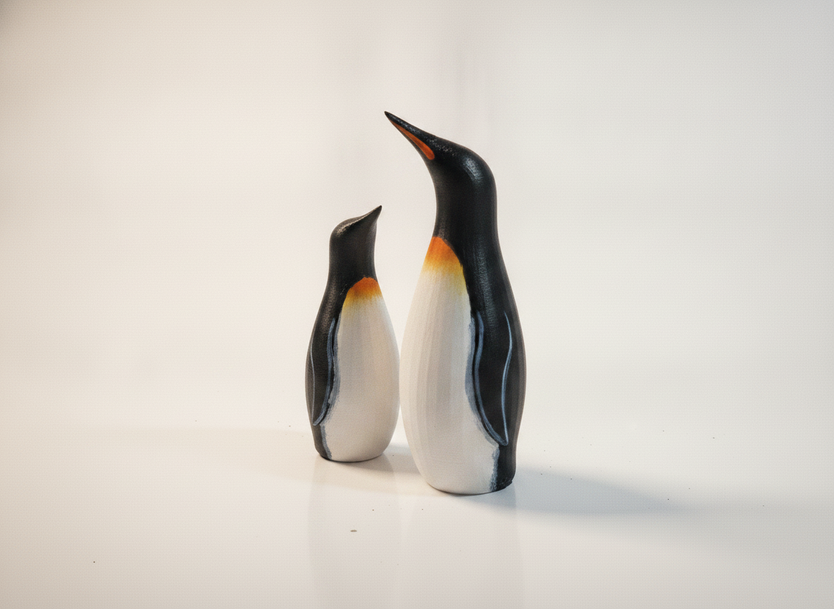 Cute Penguin Family Decoration Set