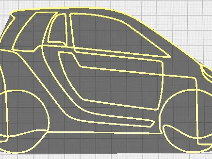 Smart Fortwo Silhouette Wall Art