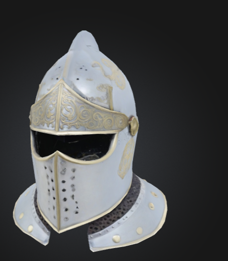 Knight helmet decoration
