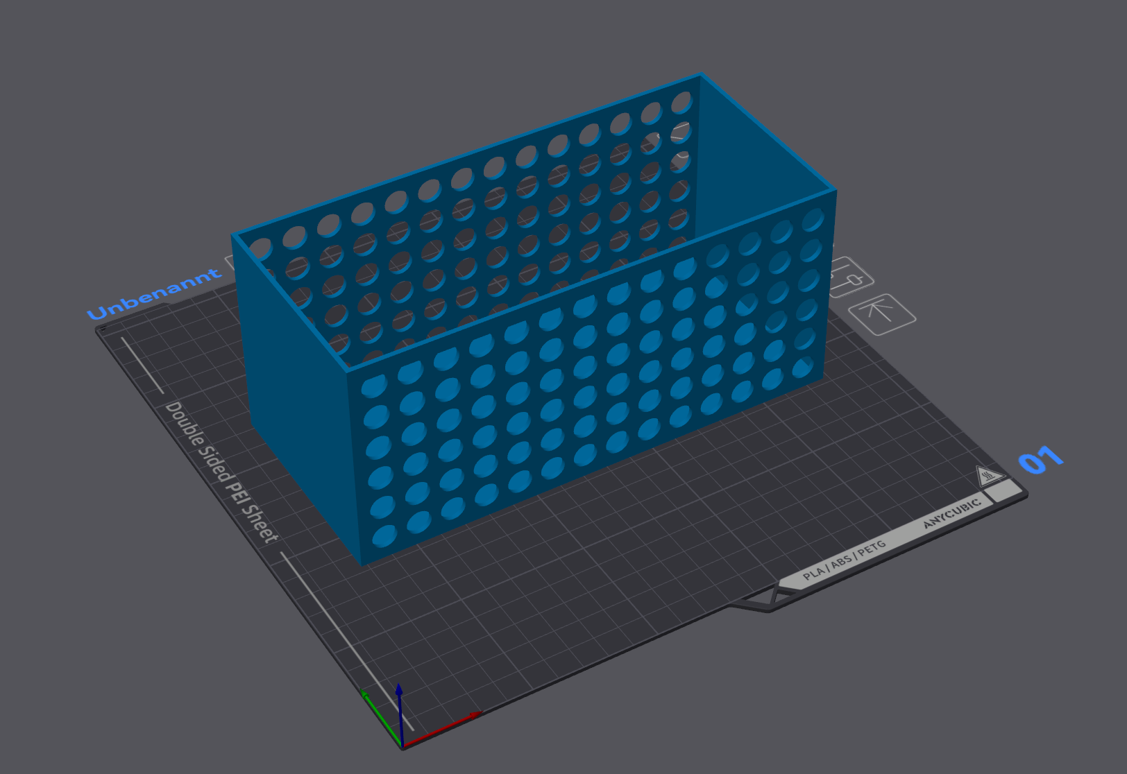 Perforated Storage Cup / Organizer Bin for Desk or Workshop