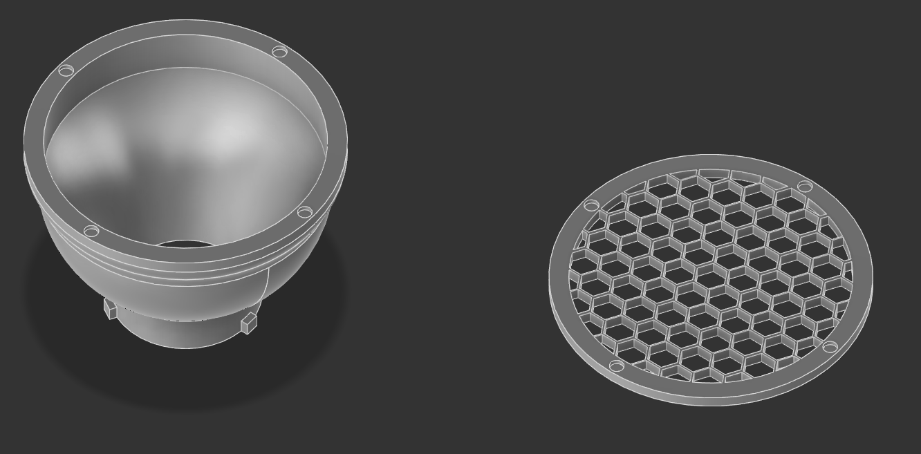 mini Bowens mount hex grid, 6mm magnets