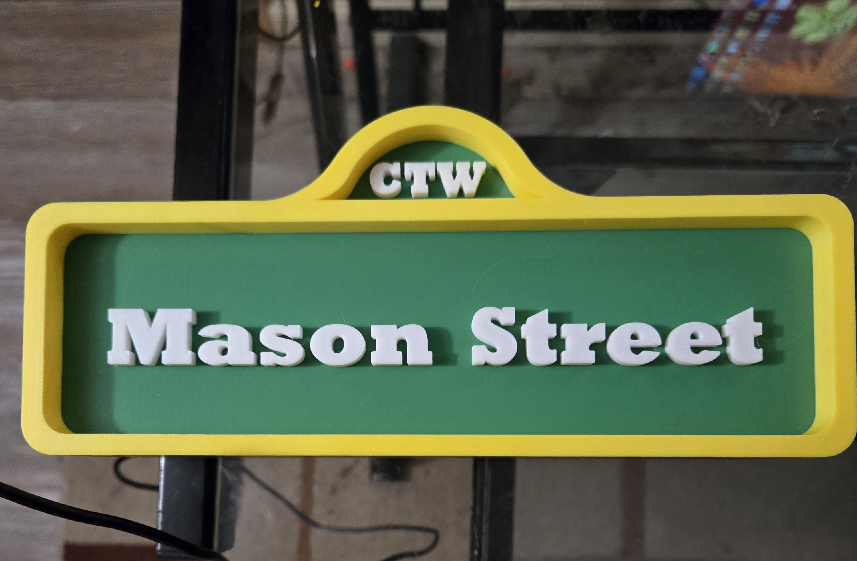 Light up Street Sign with swappable face plates