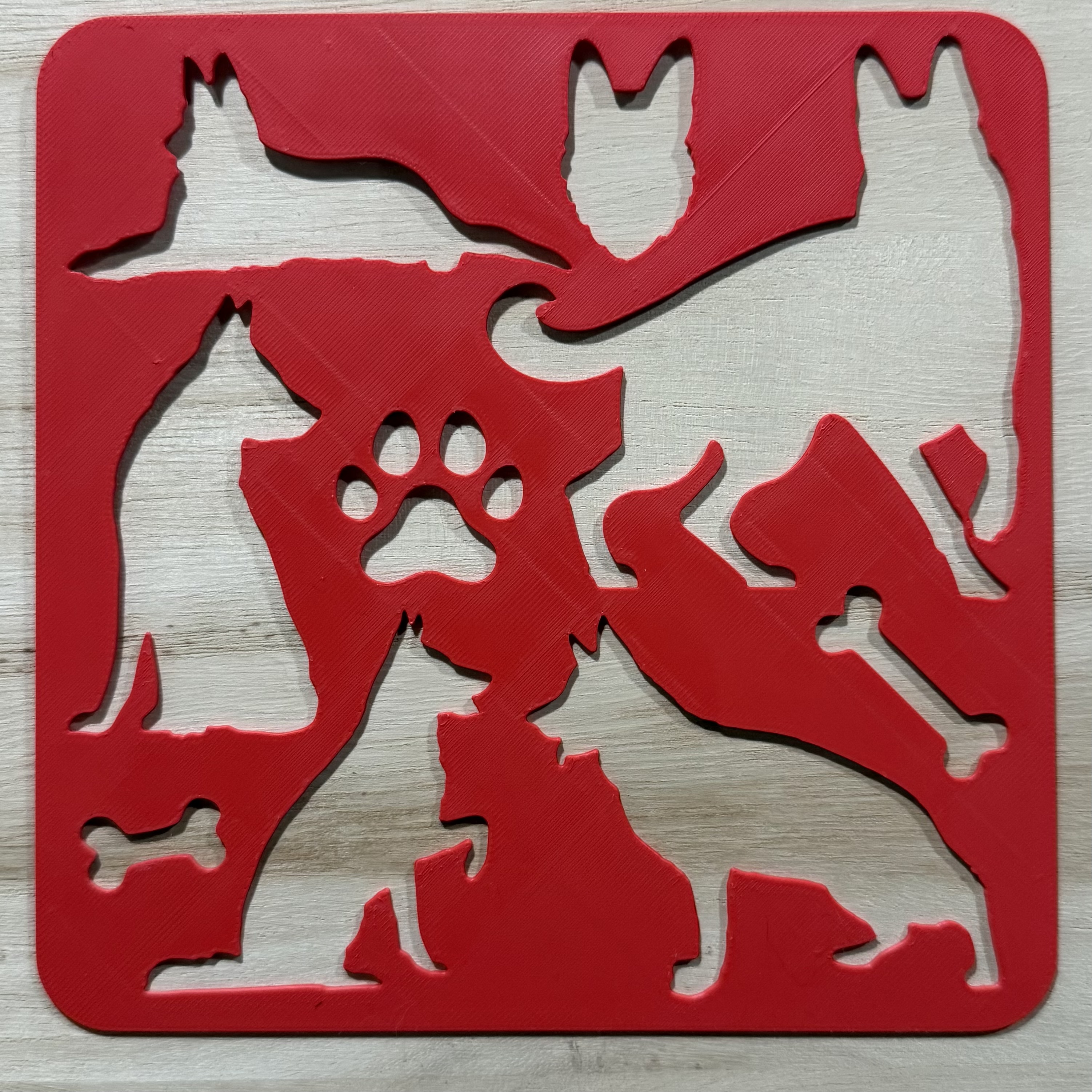 German Shepherd Stencil Collection - 6 Poses + Paw Print & Bones
