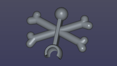 Miniatura 2 do modelo 3D Crossed Bones Link
