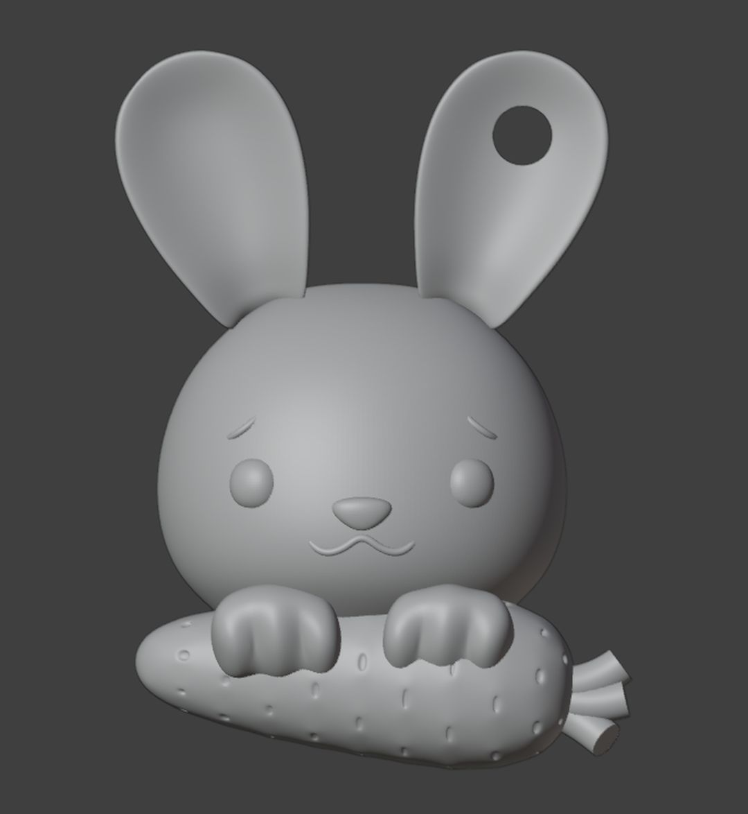 Happy Easter Bunny Keychain