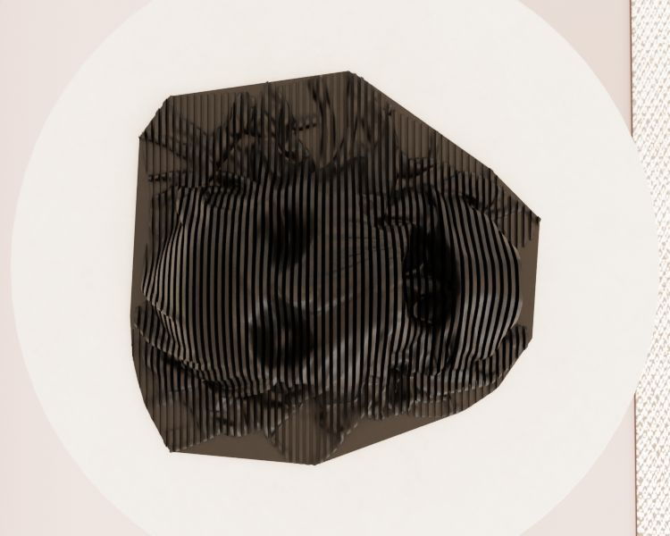 Sliced Clothed Skull with Base STL File – Artistic Skull Sliced 3D Printable Model