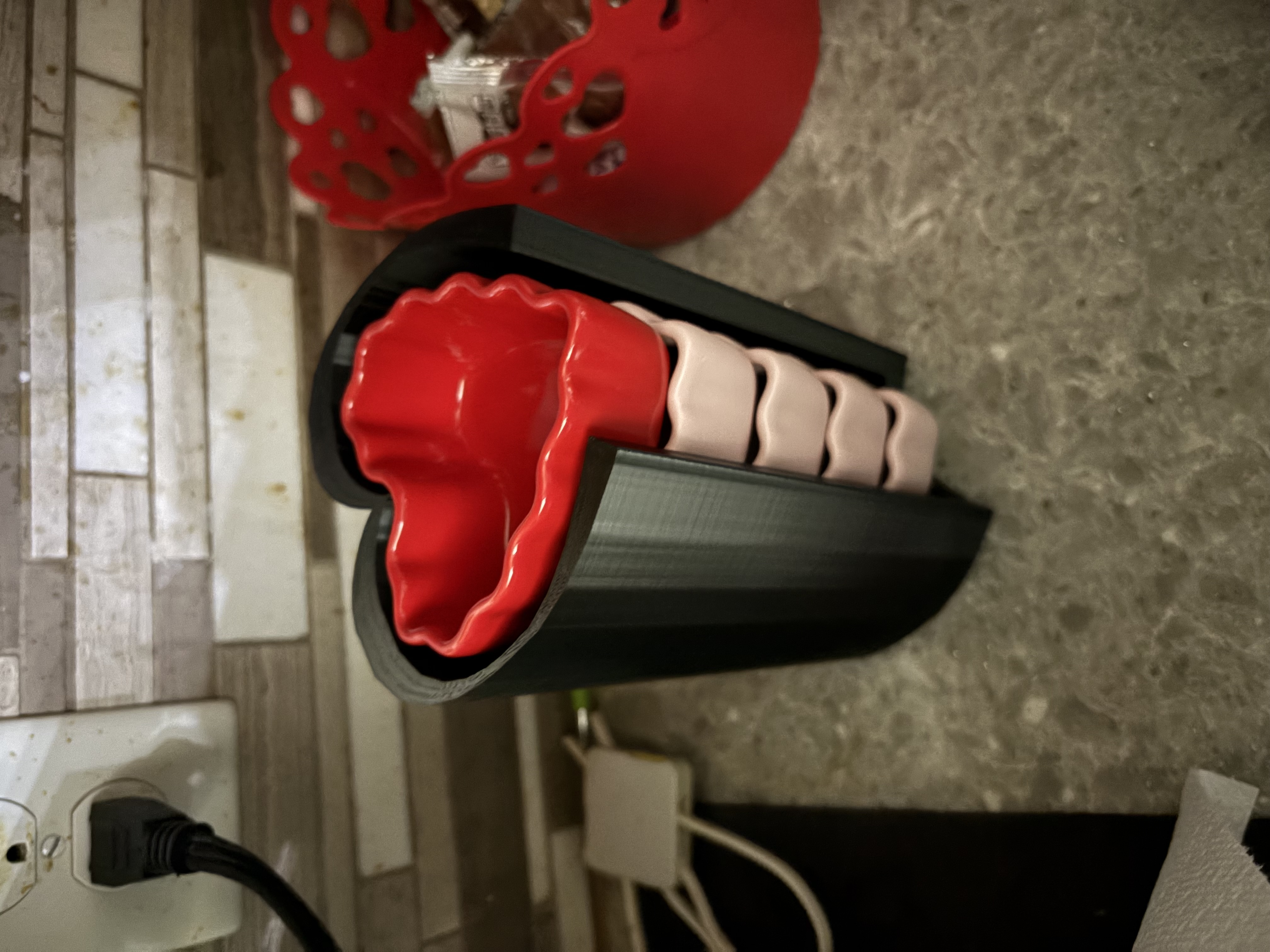 Heart ramekin holder