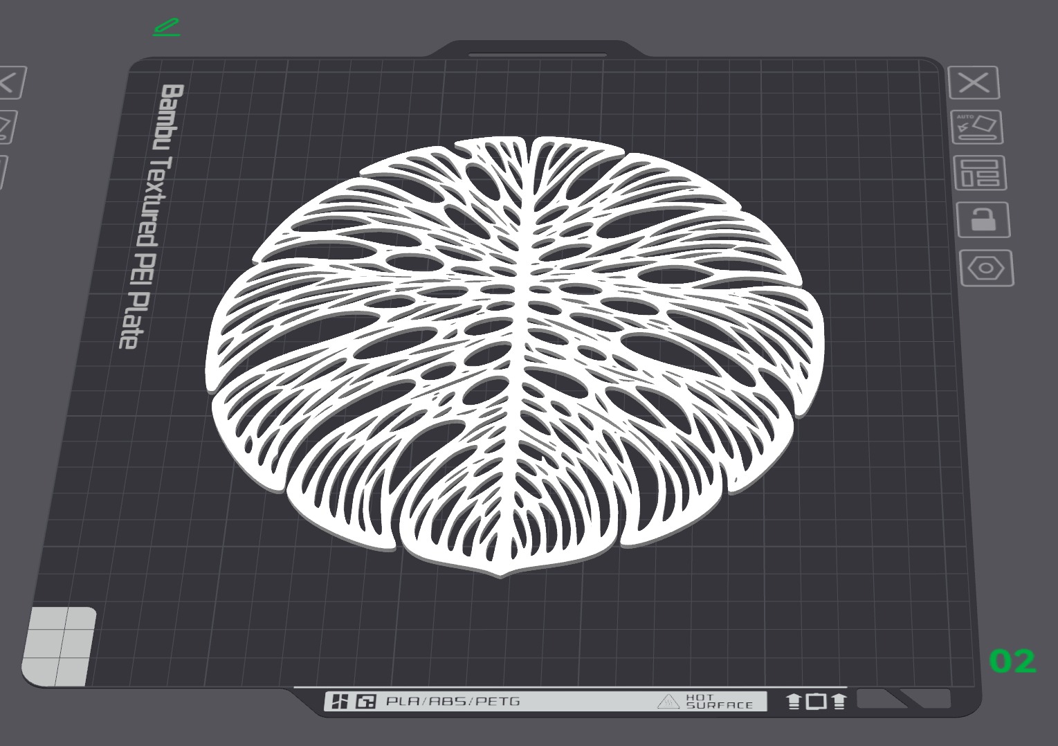 Miniatura 4 do modelo 3D Monstera Leaf: Dining Table Mat + Coasters.