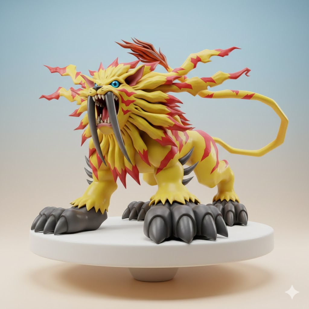 SaberLeomon Digimon Creature Model