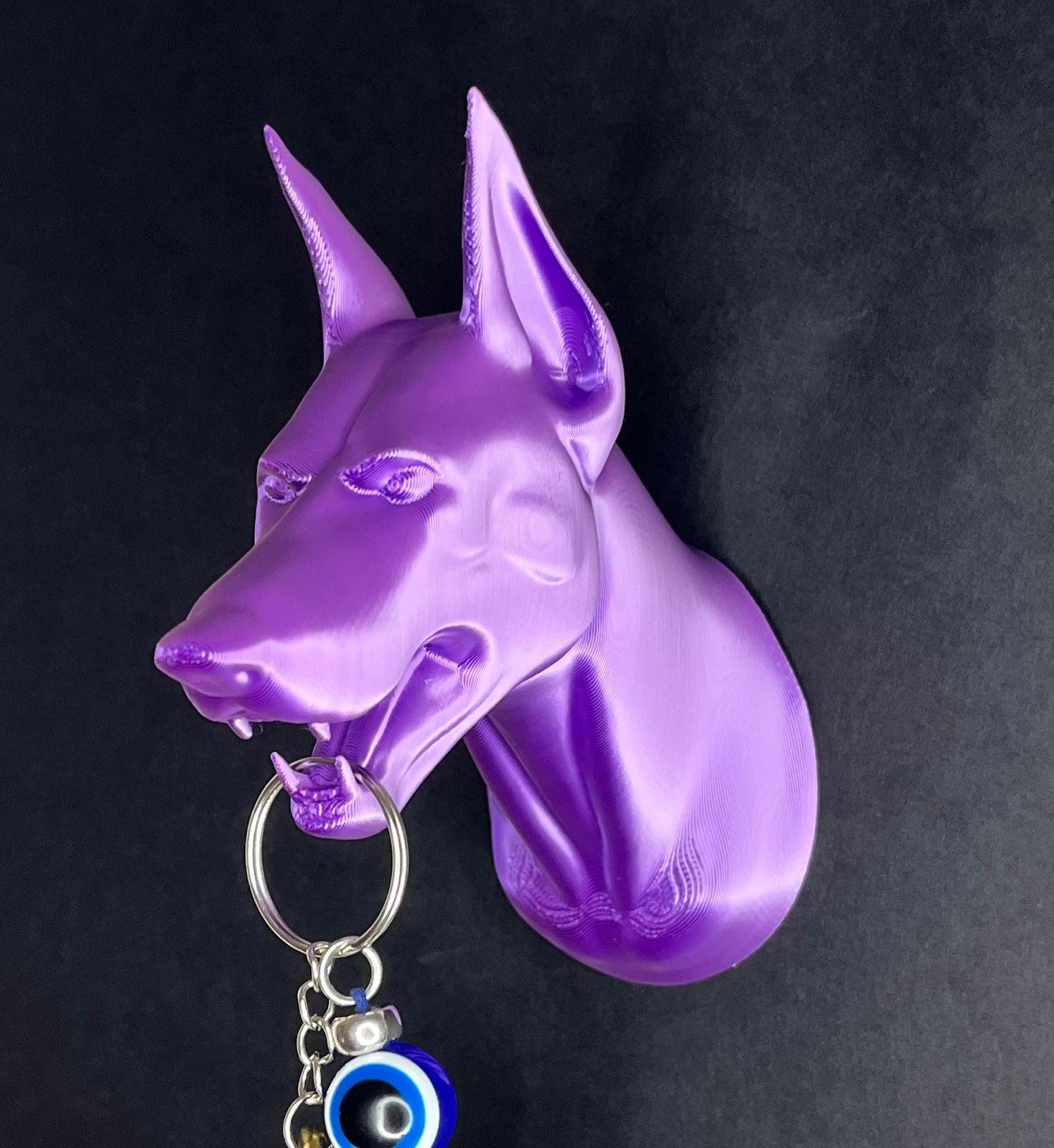 Dog-dog Dobermann wall mounted key chain holder