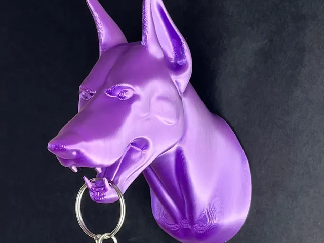 Dog-dog Dobermann wall mounted key chain holder