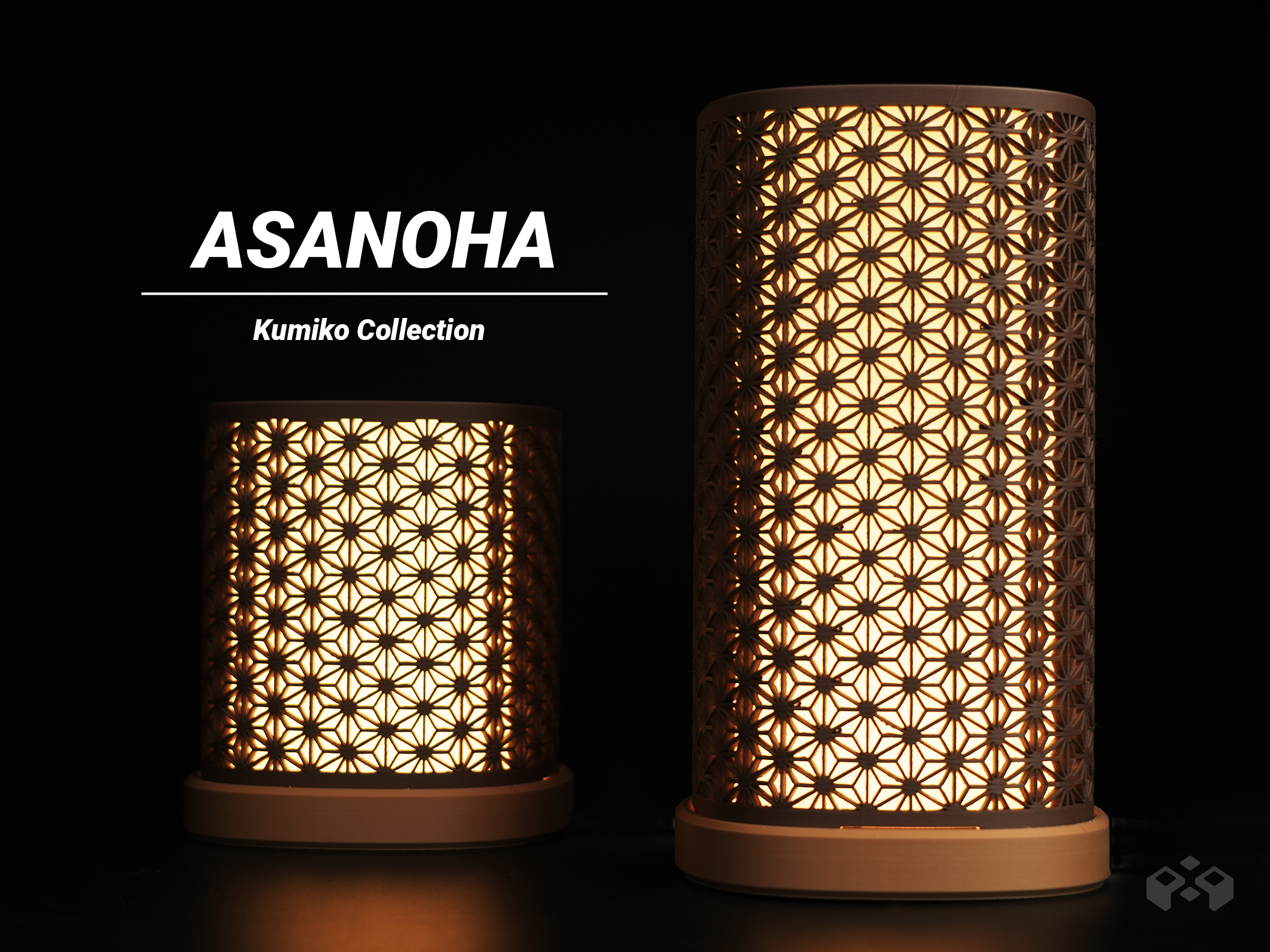 Kumiko Asanoha Lamp / 2 Versions / LED KIT 001