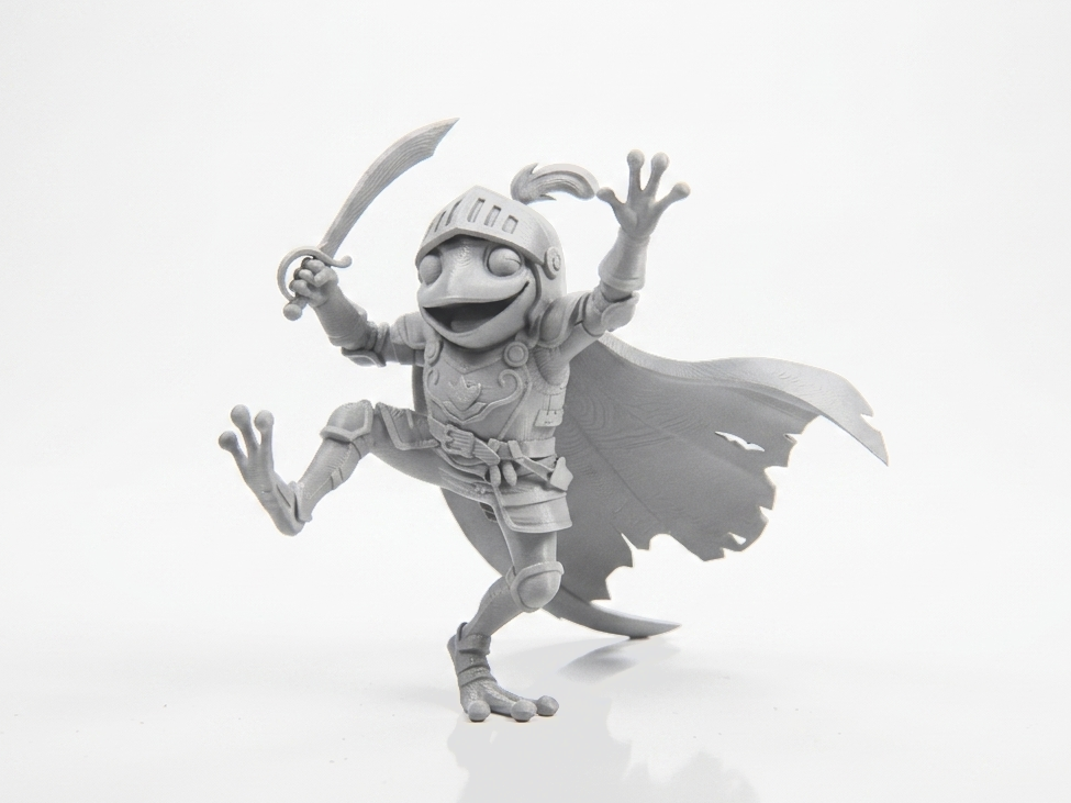 Frog Warrior Figurine Fantasy Animal 3D Printable
