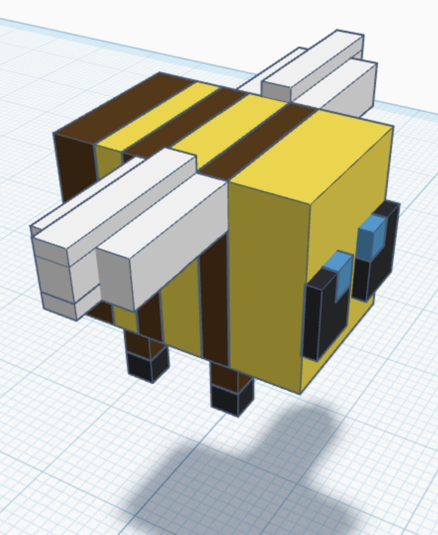 Miniatura 2 do modelo 3D Minecraft Bee