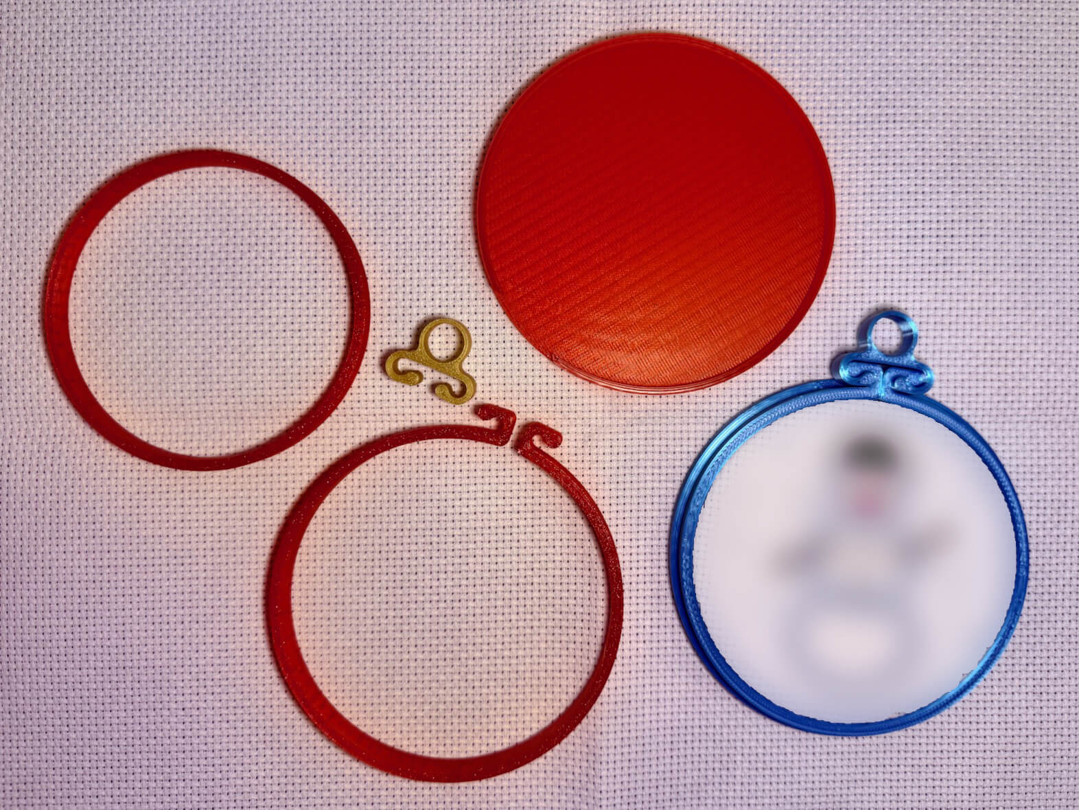 Display Embroidery / Cross Stitch Hoops for Ornaments - Remix with Backing Panel