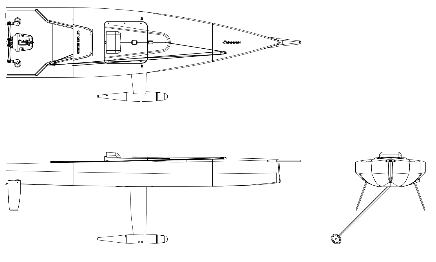 OE-VO70 RC Volvo Open 70 Sailboat