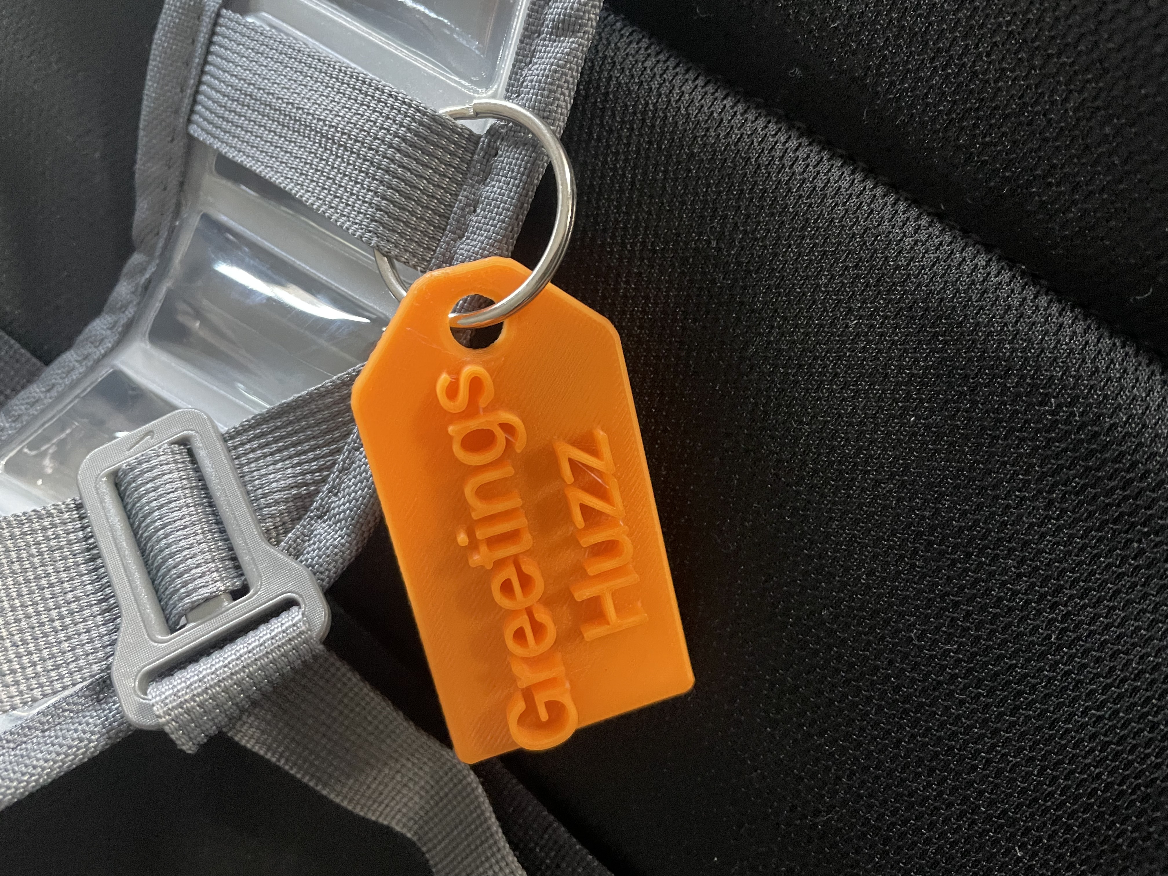 Greetings huzz key chain