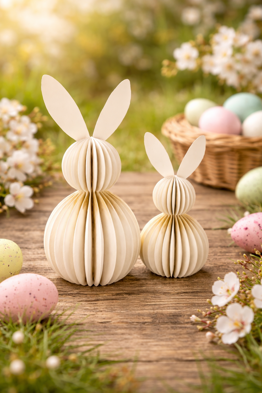 Ribbed bunnies - Easter docoration